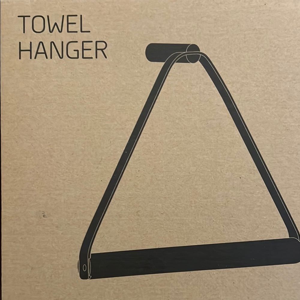 Wirth Leather and Oak Wood Towel Hanger
